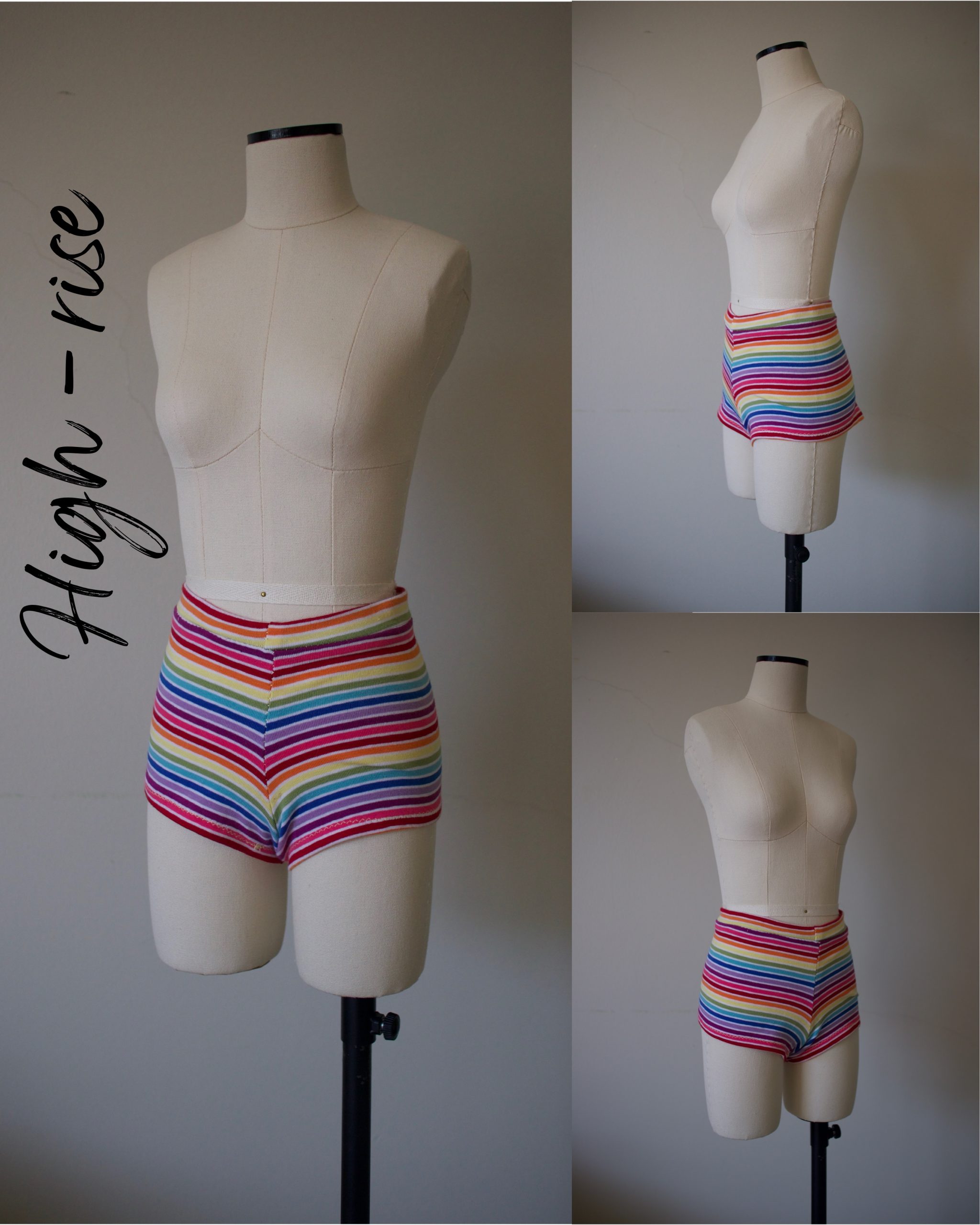 Sewing PDF Pattern High Waist Bikini Bottoms Sewing Pattern Women